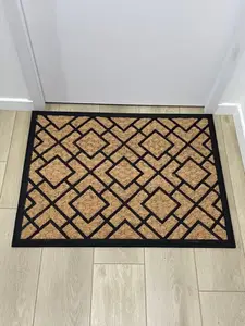Tapis intérieur ou extérieur abrité "Panama coco" beige - 60x80 cm