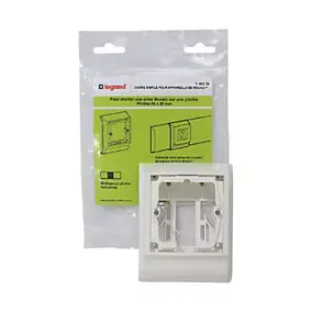 Cadre 1 poste appareillage Mosaic, pour plinthe 80 x 20 mm Legrand