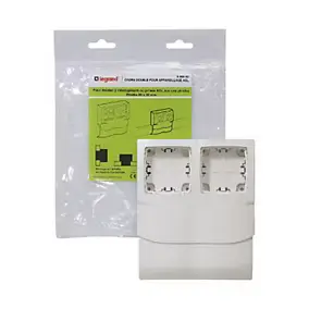 Cadre 2 postes appareillage saillie pour plinthe 80 x 20 mm Legrand