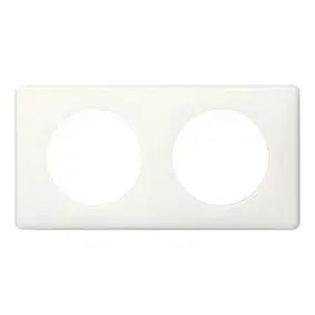 Plaque de finition 2 postes Legrand Céliane 0 988 60 coloris blanc l.161 x P.9 x H.82 mm