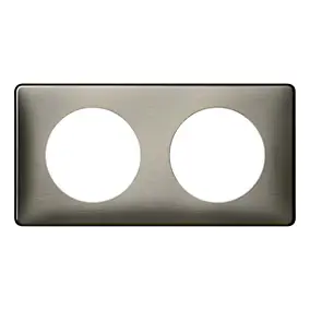 Plaque de finition double Legrand Céliane Métal Tungstène