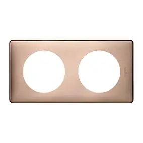 Plaque de finition double Legrand Céliane Métal Copper