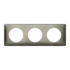 Plaque de finition triple Legrand Céliane Métal Tungstène