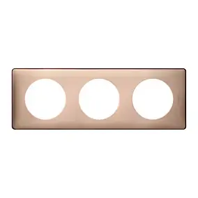 Plaque de finition triple Legrand Céliane Métal Copper