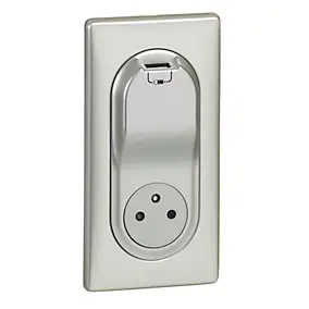 Mécanisme de prise de courant affleurante + chargeur USB Legrand Céliane titane