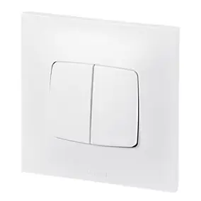 Double interrupteur ou va-et-vient Legrand Neptune 0 913 21 coloris blanc 10 A