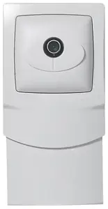 Cadre saillie blanc 1 poste avec prise télévision pour moulure 16 mm