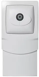 Cadre saillie blanc 1 poste avec prise SAT pour moulure 16 mm