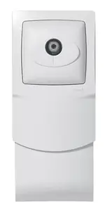 Cadre saillie blanc 1 poste avec prise SAT pour plinthe