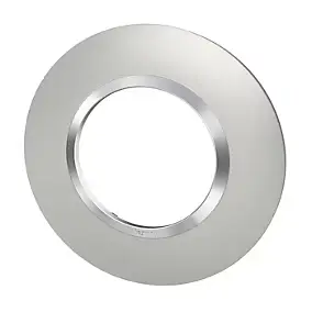 Plaque de finition 1 poste Legrand Dooxie 6 009 75 coloris aluminium l.100 x P.10 x H.100 mm