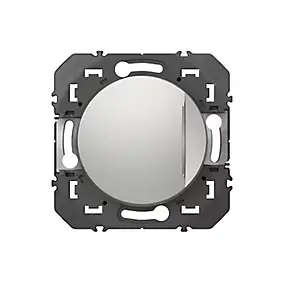 Interrupteur va-et-vient avec voyant témoin Legrand Dooxie aluminium