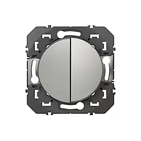 Double Poussoir Legrand Dooxie aluminium