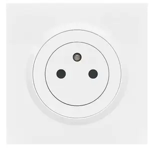 Lot de 10 prises 2 pôles avec terre "Dooxie" blanc