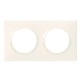 Plaque de finition 2 postes Legrand Dooxie 6 009 02 coloris blanc l.158 x P.10 x H.87 mm