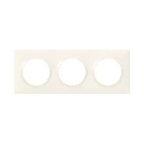 Plaque de finition 3 postes Legrand Dooxie 6 009 03 coloris blanc l.229 x P.10 x H.87 mm