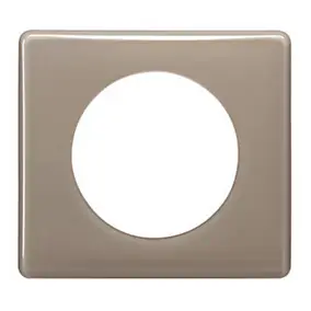 Plaque de finition 1 poste Legrand Céliane 0 988 23 coloris laqué galet l.90 x P.8,5 x H.82 mm