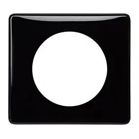 Plaque de finition 1 poste Legrand Céliane 0 988 26 coloris laqué noir l.90 x P.8,5 x H.82 mm