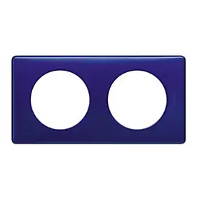 Plaque de finition 2 postes Legrand Céliane 0 988 36 coloris nuit d'encre l.161 x P.8,5 x H.82 mm