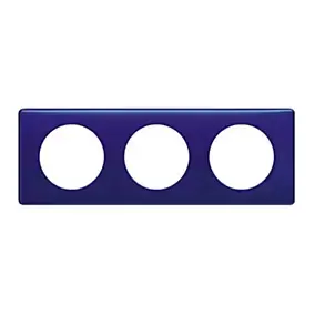 Plaque de finition 3 postes Legrand Céliane 0 988 37 coloris nuit d'encre l.232 x P.8,5 x H.82 mm