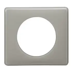 Plaque de finition 1 poste Legrand Céliane 0 988 59 coloris laqué gris perle l.90 x P.8,5 x H.82 mm