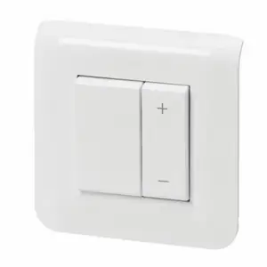 Variateur toutes charges "Mosaic" 2 fils blanc complet avec plaque.