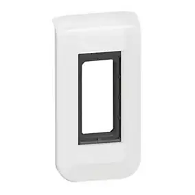 Plaque de finition 1 module Legrand Mosaïc 0 994 70 coloris blanc l.40 x P.8,5 x H.82 mm
