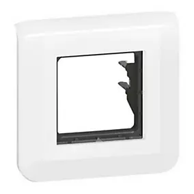 Plaque de finition 2 modules Legrand Mosaïc 0 994 71 coloris blanc l.82 x P.9 x H.82 mm