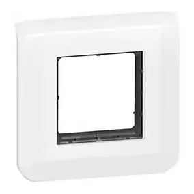 Plaque de finition 2 modules Legrand Mosaïc 0 994 72 coloris blanc l.82 x P.9 x H.82 mm