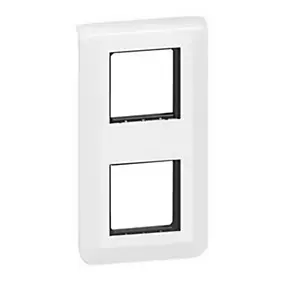 Plaque de finition 2x2 modules Legrand Mosaïc 0 994 73 coloris blanc l.153 x P.9 x H.82 mm