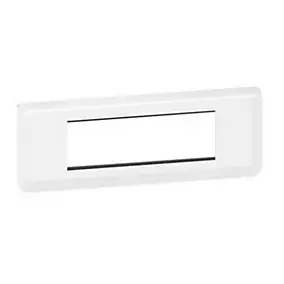 Plaque de finition 6 modules Legrand Mosaïc 0 994 78 coloris blanc l.224 x P.9 x H.82 mm