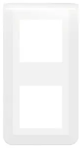 Plaque 2 x 2 modules vertical "Mosaic" blanc