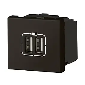 Mécanisme double prise USB Legrand Mosaïc noir