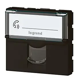 Mécanisme prise RJ45 6FTP Legrand Mosaïc noir