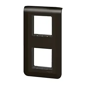 Plaque de finition 2x2 modules Legrand Mosaïc 0 994 81 coloris noir mat l.82 x P.10 x H.153 mm