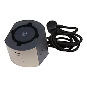 Multiprise 2 prises + 2 chargeurs induction Qi USB-A et C Legrand Taupe et gris 2 m