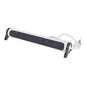 Multiprise parafoudre 6 prises Legrand blanc et gris 1.5 m