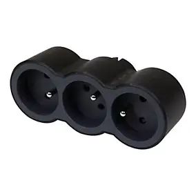 Multiprise 3 prises Legrand noir et gris