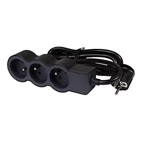 Multiprise 3 prises Legrand noir et gris 3 m
