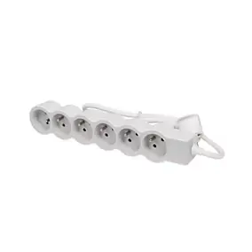 Multiprise 6 prises Legrand blanc et gris 3 m