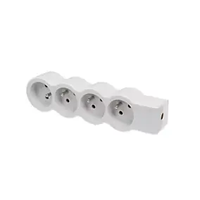 Multiprise 4 prises Legrand blanc et gris