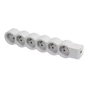 Multiprise 6 prises Legrand blanc et gris