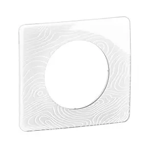 Plaque de finition 1 poste Legrand Céliane CP0621 coloris blanc relief l.90 x P.9 x H.82 mm