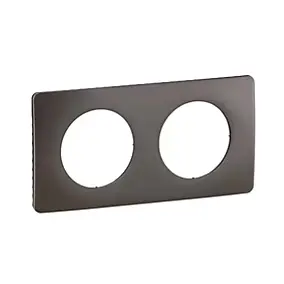 Plaque de finition 2 postes Legrand Céliane CP1022 coloris gris cendré l.161 x P.9 x H.82 mm