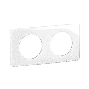 Plaque de finition 2 postes Legrand Céliane CP0622 coloris blanc relief l.161 x P.9 x H.82 mm