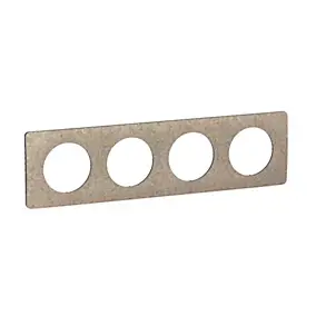 Plaque de finition 4 postes Legrand Céliane CP1524 coloris feutre l.303 x P.9 x H.82 mm