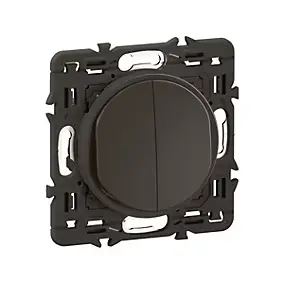 Interrupteur double poussoir Legrand Céliane noir