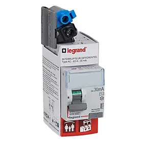 Interrupteur différentiel bipolaire 30mA 63A Type AC Legrand