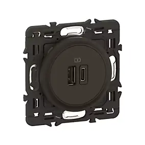 Mécanisme prise double USB-A/C Legrand Céliane noir