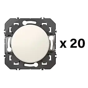 Interrupteur va-et-vient 10A Legrand Dooxie blanc sans plaque - 20 pièces
