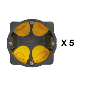 Lot de 5 boîtes d'encastrement BATIBOX ENERGY P.40 mm, Diam. 67 mm